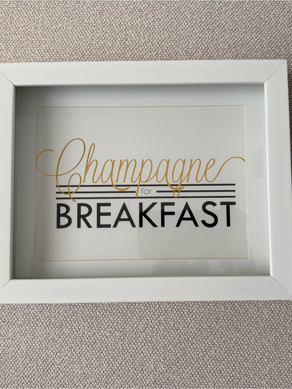 Champagne for breakfast wall art